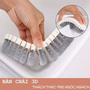 Combo 2 bàn chải vệ sinh nhà cửa co giãn tiếp cận mọi góc cạnh. công nghệ đa điểm giúp lông chải tiếp cận mọi bề mặt và góc cạnh. The Aone