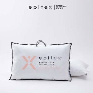 Epitex Simply Luxe Comfort Pillow 900g | Soft Pillow Adult Pillow 100% Cotton Breathable Anti Microbial Hypoallergenic Machine Washable