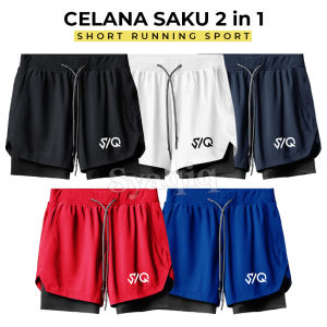 Celana Lari Pendek Saku Olahraga Outdoor Futsal Sepak Bola Voli Basket Jogging