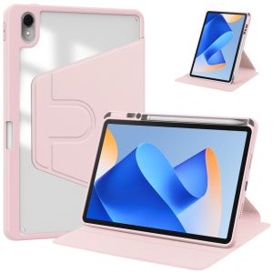 Flip Akrilik Rotari Magnet Macaron Untuk Samsung Tab S9 FE Plus 12.4" Ada Slot Pensil Standing Cover