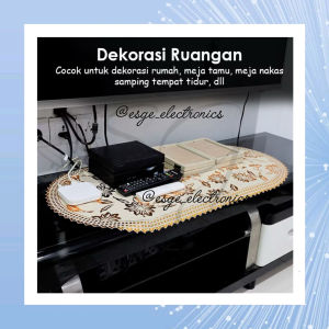 ESGE TAPLAK MEJA TAMU UJUNG BUNDAR D2T 40CMX85CM ALAS MEJA TAPLAK MEJA TERAS EMAS SULTAN MEWAH