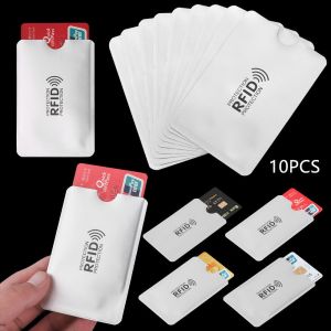 ZKMFU9568 10Pcs Shield RFID Blocking Aluminium Prevent Scanning ID Bank Card Case Card Holder Card Protector Sleeve Anti Rfid Wallet