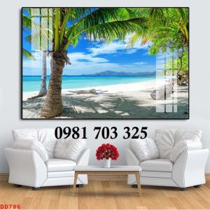 Tranh gạch 3D cảnh biển xanh