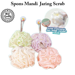 Shower Puff Spons Mandi Bathroom / Spon Mandi Mutiara Spons Mandi Jaring Scrub Termurah Terbaru Promo