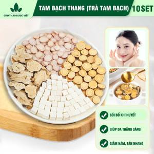 10 set tam bạch thang trà tam bạch set mix sẵn gồm (Cam thảo bạch linh bạch truật bạch thược)