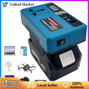 Automotive Power Inverter 18V/21V DC to 220V AC with Dual USB Output for Car Battery Adapter