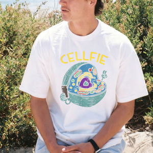 [Local Stock] VCC  Funny Science Biology Teacher DNA Helix Ribosomes CellFie Graphic Printed T-Shirt Crew Neck Short Sleeve Man Women Tshirt