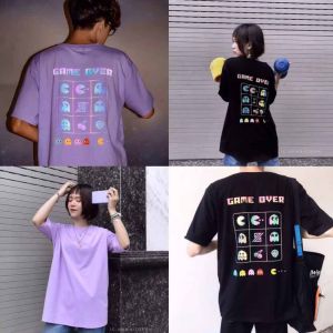 [HCM]Áo Thun Nam Nữ Form Rộng Hàn Quốc In Hình Game Over Độc Đẹp Vải Dày Mịn Thoáng Mát Thiết Kế Thời Trang Kiểu Dáng Năng Động Trẻ Trung