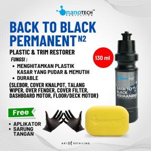 PLASTIC & TRIM RESTORER - BACK TO BLACK PERMANENT 130ml - Nanotech Protection