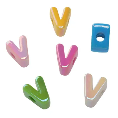 St.kunkka 5pcs/bag A-Z Acrylic 26 English Letter Beads Random Mixed Colors Large Holes Beads For DIY Bracelet Necklace Jewelry Accessories Making