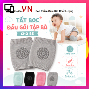 Combo 3 Đôi Tất Bọc Đầu Gối Tập Bò Cho Bé Chống Trượt - Miếng Bảo Vệ Đầu Gối Trẻ Em Co Dãn Thoáng Khí Mềm Mại - Vớ Đệm Gối Chống Trơn Trượt Cho Bé Yêu