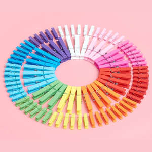 Colored Decorative Mini Wooden Clips 彩色装饰小木夹子