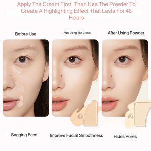 30-Second Dual Highlight Palette Natural Looking Double Color Highlighting And Contouring Palette Eye Brightening