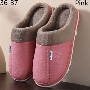 BJQFRH Portable Waterproof Plush House Slippers Cotton Shoes Winter Slipper Thick Bottom