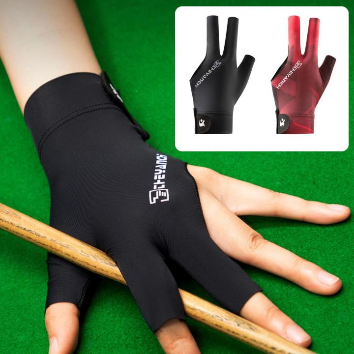 Billiard Gloves Left Hand 3 Finger Glove High Elasticity Glove Cue ...