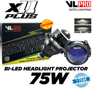 Projie Biled VLPRO X11 Plus blue lens led projector hi low headlight 3 inch 75w lampu bi-led head light universal not vahid aes beebot pro7 autovision mobil motor