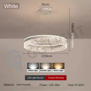 50CM Nordic Living Room Light Luxury Chandelier Personality Pendant Lamp Creative Led Chandelier Modern Simple Bedroom Room Restaurant Chandelier