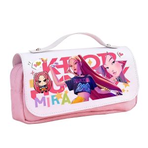 MUNCHX Polyester Kpop Demon Hunter Pencil Case Multifunctional Rumi Mira Zoey Stationery Bag Durable Large Capacity Cartoon Pen Bag for Students