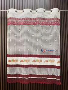 Half-Curtain Lace Hem Short Curtain For Bedroom Kitchen Small Window Drapes Dust-proof Cabinet Door Curtains Decor Curtains A-2043