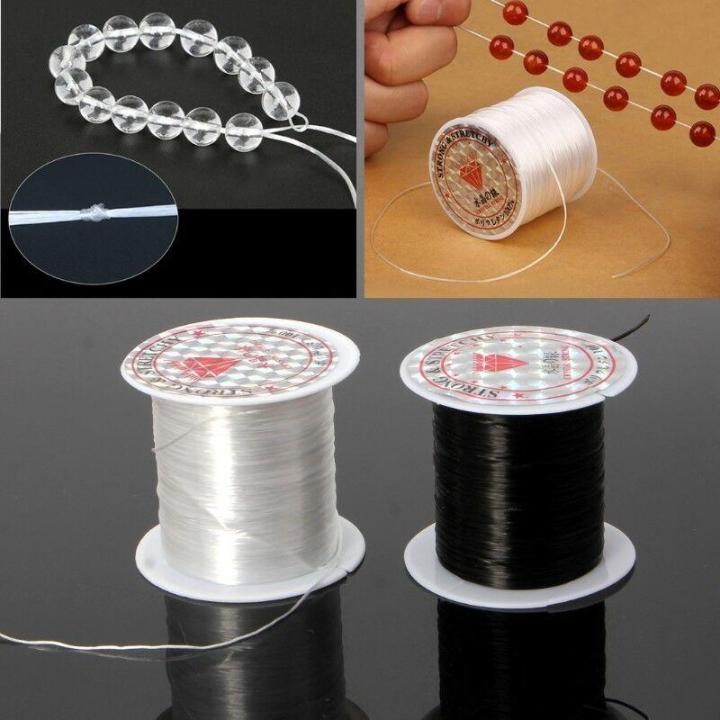 Beading String, 0.3mm Elastic Stretchy String Thread for Bracelets Rope  Beading DIY Jewelry Bracelet Making String Line Cord Beading Rope for  Jewelry