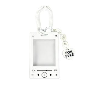 Music Player Photocard Holder Keychain Acrylic Card Holder Student Card Protective Case For Gift