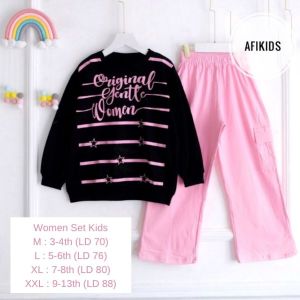 WOMEN SET KIDS (3THN-13THN) CELANA CARGO CRINKLE PRINTING | ONESET ANAK PEREMPUAN | SETELAN ANAK PEREMPUAN | SETELAN ANAK REMAJA | ONE SET ANAK REMAJA | SETELAN ANAK MURAN | SETELAN BAJU ANAK 3 TAHUN | ATASAN ANAK PEREMPUAN 3 TAHUN | BAJU ANAK REMAJA TERB