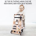 Xe Tập Đi Cao Cấp Chống Trượt Cho Bé, Xe Đẩy Tập Đi và Đứng Kiêm Bảng Bận Rộn Kích Thích Phát Triển Toàn Diện Trí Não và Thể Chất Cho Bé. 