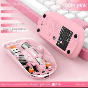 Magnetic Transparan Mouse Bluetooth Nirkabel wireless 3 koneksi M233
