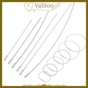 [Valitoo] 20Pcs Wire Rope Key Chain Stainless Steel Wire Keychain Carabiner Cable Key Ring