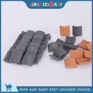 JiaShuo Baby Toy อิฐขนาดเล็ก1ชุดสำหรับจัดสวนบ้านตุ๊กตาอิฐขนาดเล็กลายพลั่วสำหรับตกแต่งฉากอาคารตุ๊กตา1ชุด