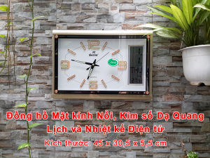 Đồng Hồ Kim Điện Tử có DẠ QUANG LỊCH và NHIỆT KẾ EASTAR - Tặng 3 Pin Maxell - Bảo Hành 2 Năm