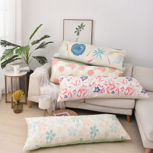 Superfine Plush Body Pillow Case Ultra Soft Cartoon Floral Long Pillow Cover Big Size Faux Fur Cushion Cover Hidden Zipper Bolster Case for Bedroom Living Room Home Decor Bedding Can Customize Any Size