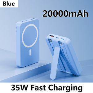 Magnetic Wireless Charger 20000mAh 35W Fast Charge Safety Overcharge Protection For Samsung OPPO Mobile Smartphone bank kuasa