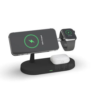3 in 1 Magnetic Wireless Charger Stand For 14 13 12 Pro Max 8 7 Induction USB Fast Charging Station
