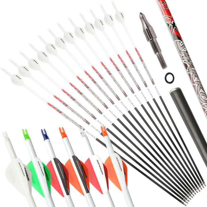 50 Pz Nocchi Freccia Tiro Con L'arco 6,2 Mm Inserti Freccia In - Foto 2