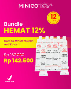 Paket Reseller MINICO Vanishing Cream (Tone Up Cream) 12 pcs Harga Grosir Krim Pelembab Kulit Kusam Kulit Kering Kulit Berminyak