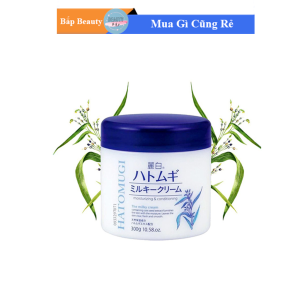 Kem Dưỡng Ẩm Sáng Da Chiết Xuất Hạt Ý Dĩ Hatomugi Moisturizing & Conditioning The Milky Cream 300g