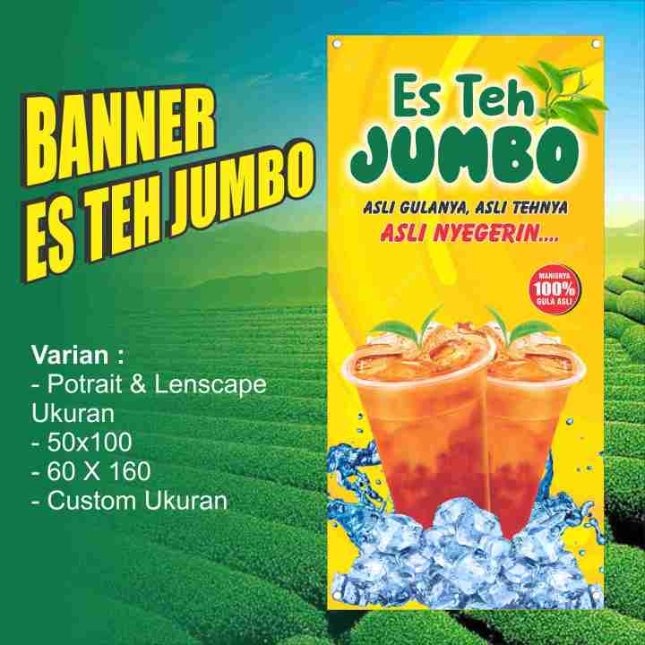 Banner Spanduk Es Teh Jumbo Lazada Indonesia 9438