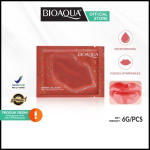 Masker Melembabkan Bibir Bioaqua Cherry Collagen Essence Lip Mask 6gr Melembutkan Memudarkan Kerutan