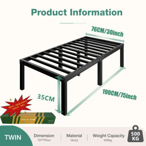 Steel Bed Metal Bed Frame 4/5/6 inch Iron Bed Frame indoor Double Bed Single Bed Steel Frame Bed Load Bearing 500KG