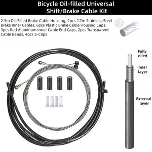 Cable Set Shifter Brake Wire MTB Road Bike Inner Wire Line Set With Derailleur Hose End Cap Cycling Tube