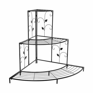 Shiok Living 🚀 3 Tingkat Flower Rack Stand Pot Plant Garden Balcony Triangle Flower Rack Pot Rack Rak Bunga Outdoor Rack