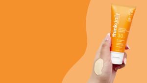 Thinkdaily Tinted Sunscreen for Face SPF 30 Mineral Zinc Oxide 2 Fl Oz