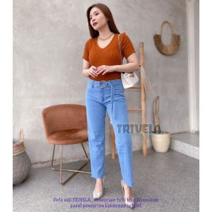 Tifiity - CLEA BOYFIE / BOYFRIEND IKAT PINGGANG / CLEA LIGHT UNFINISHED BOYFIE FREE BELT