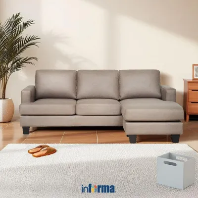 PROMO BIG SALE Informa Neo Louise Sofa Sudut Fabric Kanan - Cokelat Sofa Ruang Tamu Sofa Minimalis Kursi Sofa Kursi Ruang Tamu