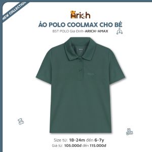 Áo Polo Coolmax co dãn thoáng mát cho bé từ 18 tháng đến 11 tuổi áo cho bé trai-Thương hiệu Arich