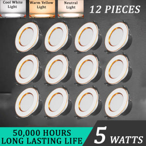 LED Downlight Round Recessed Pin light For Ceiling Tri color Changing Light Energy Savers 220V ilaw sa bahay maliwanag