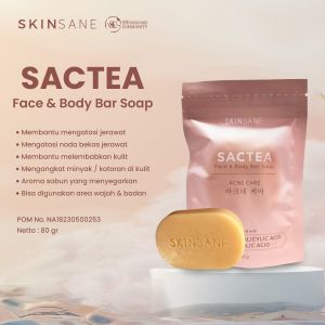 SKINSANE SR12 sabun Sactea 80gr Perawatan untuk kulit berjerawat berminyak original BPOM