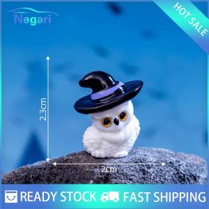 NG Motor✨ COD ✨ Car Mini Halloween Ornament Cartoon Witch Ghost Pumpkin Figurine Micro Landscape Dollhouse Model Car Interior Desktop Decoration