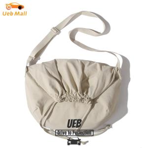 [UEB Mall]Women Drawstring Shoulder Bag Large Capacity Simple Crossbody Bag Adjustable Strap Casual Satchel Bag Girls Outdoor Bag